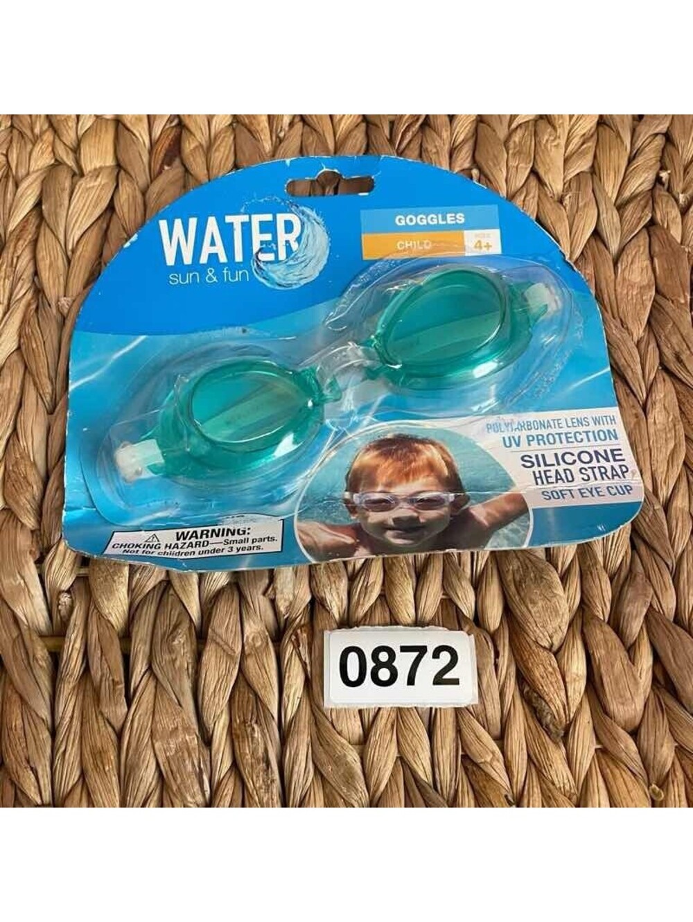 ✅Water Sun & Fun Swim Goggles Kids Youth UV Protection Silicone Lens#️⃣0872